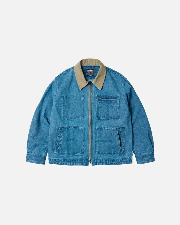 Джут FrizmWORKS Denim Zip up Work Jacket