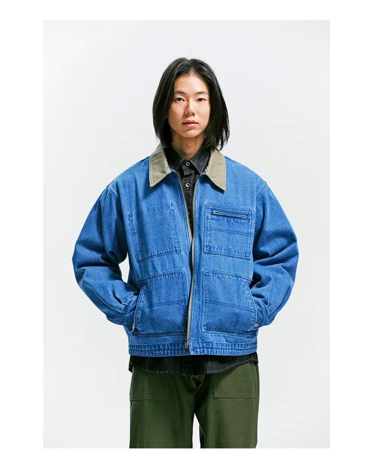 Джут FrizmWORKS Denim Zip up Work Jacket
