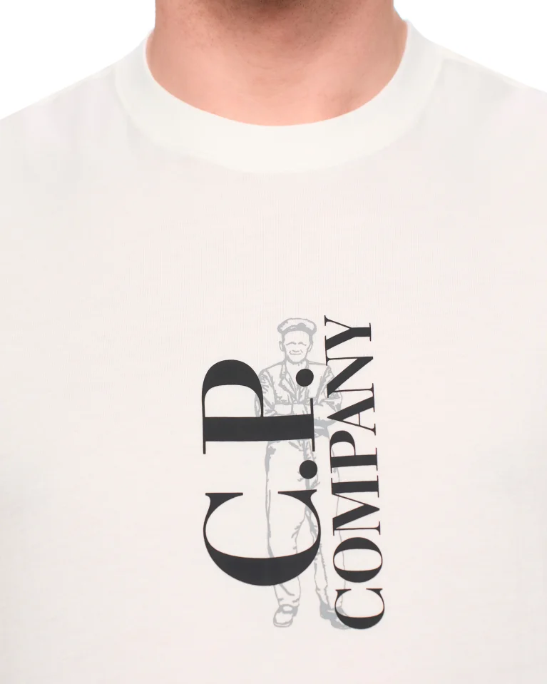 Футболка C.P. Company 30/1 Jersey Vertical Logo