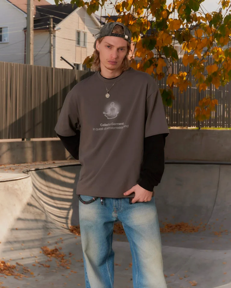 Футболка CALLED A GARMENT Pop Up Warm Grey