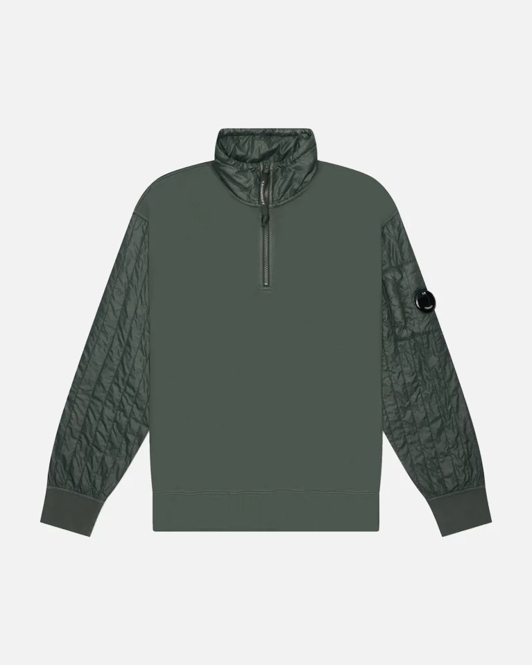 Свитшот C.P. Company Diagonal Raised Fleece Mixed Half Zip