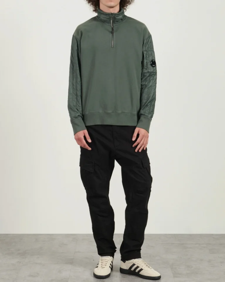 Свитшот C.P. Company Diagonal Raised Fleece Mixed Half Zip
