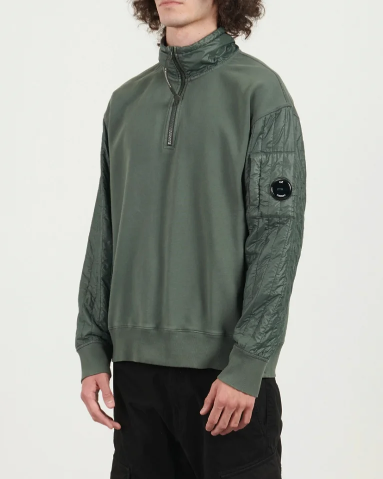 Свитшот C.P. Company Diagonal Raised Fleece Mixed Half Zip