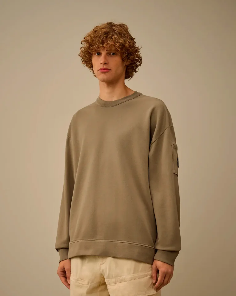 Свитшот C.P. Company Brushed and Emerized Diagonal Fleece Boxy Crewneck