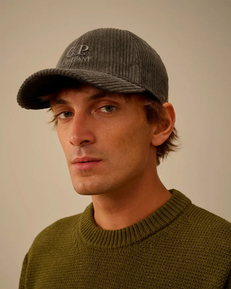 Кепка C.P. Company Corduroy 350 Logo Cap