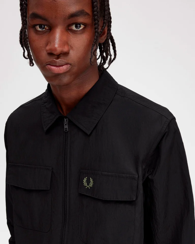 Овершот FRED PERRY Textured Zip-Through Overshirt