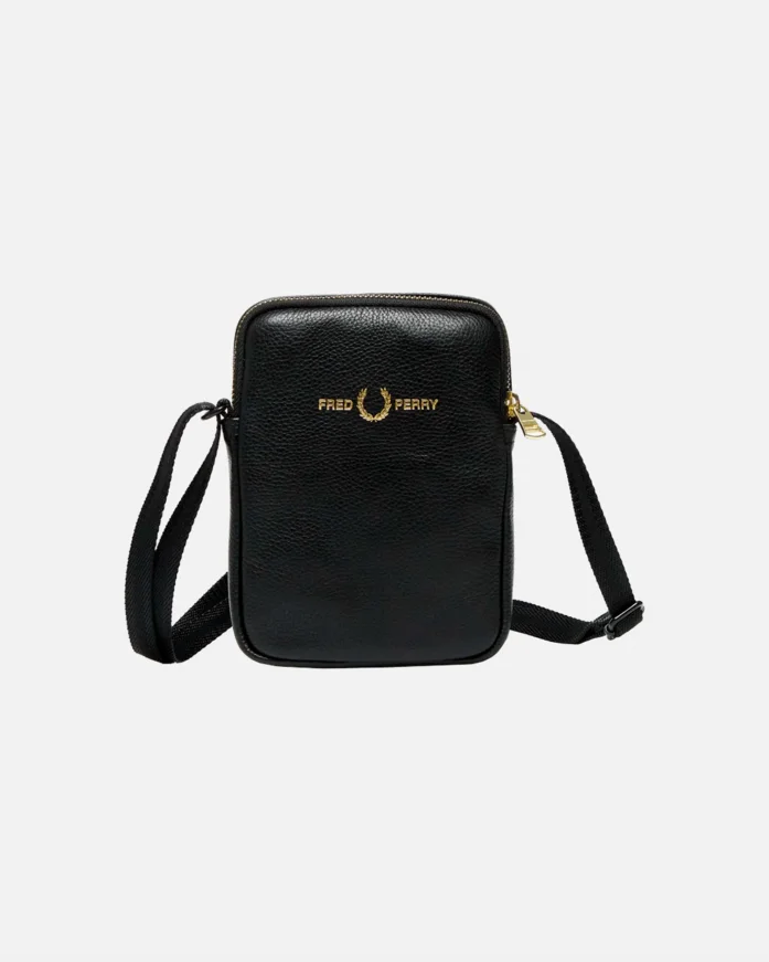 Сумка FRED PERRY Leather Side Bag Black