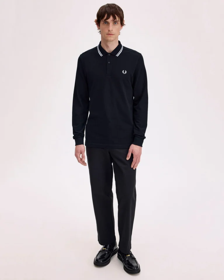 Поло c длинным рукавом Fred Perry M3636 Black