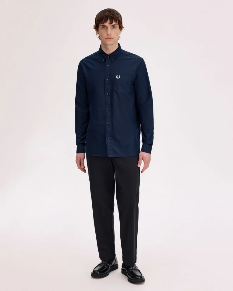 Рубашка FRED PERRY Oxford Shirt Blue