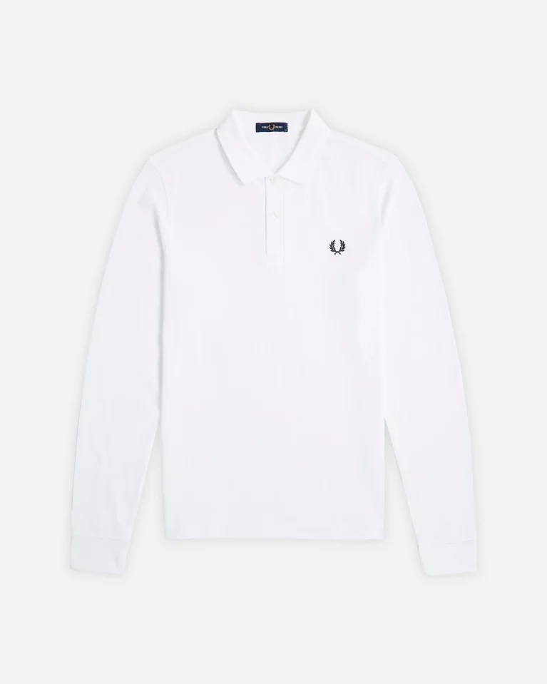 Поло c длинным рукавом FRED PERRY M6006 White