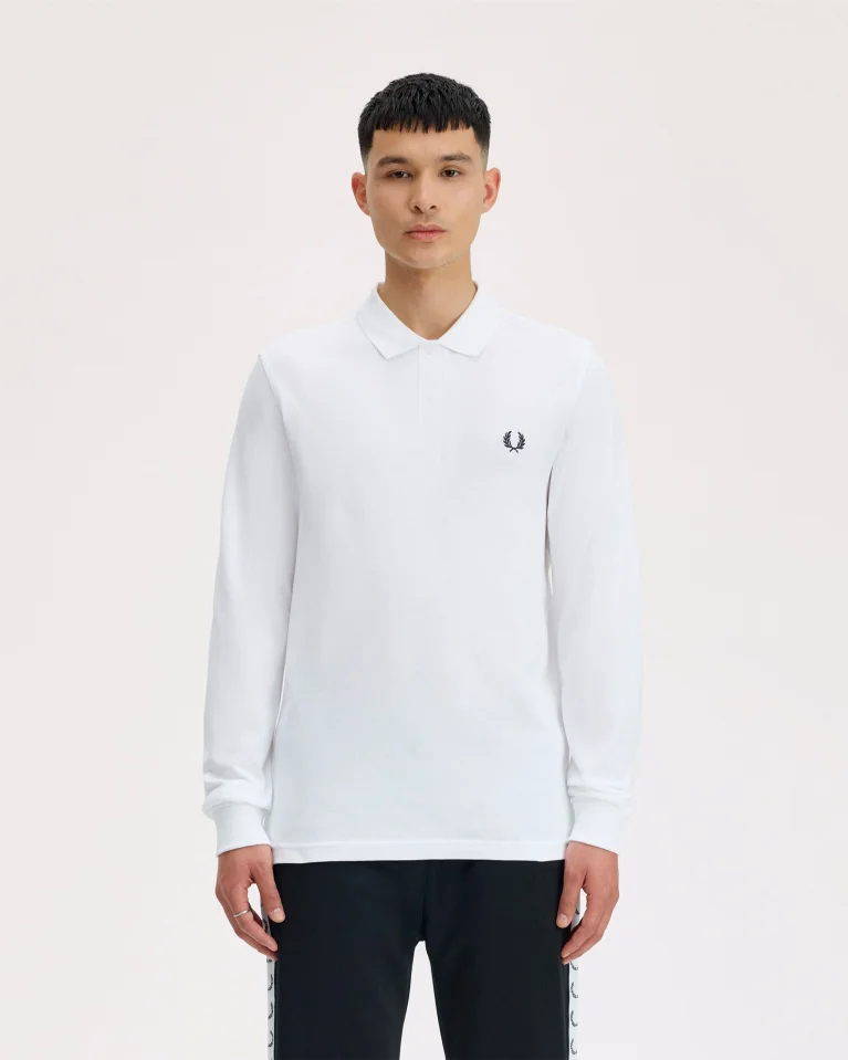 Поло c длинным рукавом FRED PERRY M6006 White