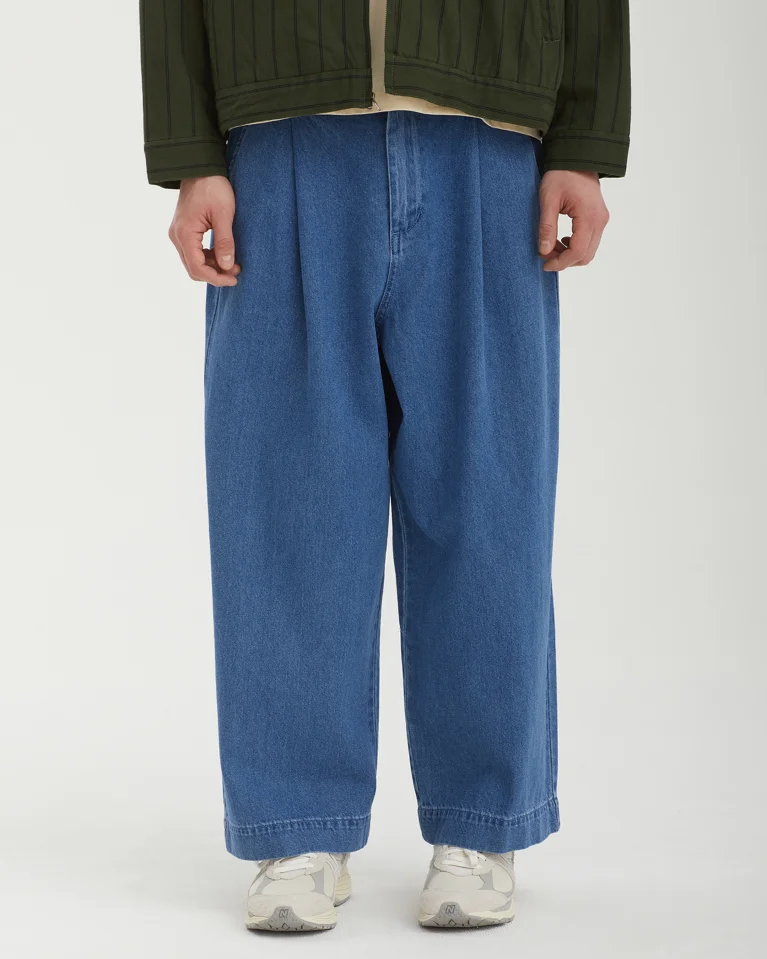 Джинсы OBEY Oliver Denim Pleated Light Indigo