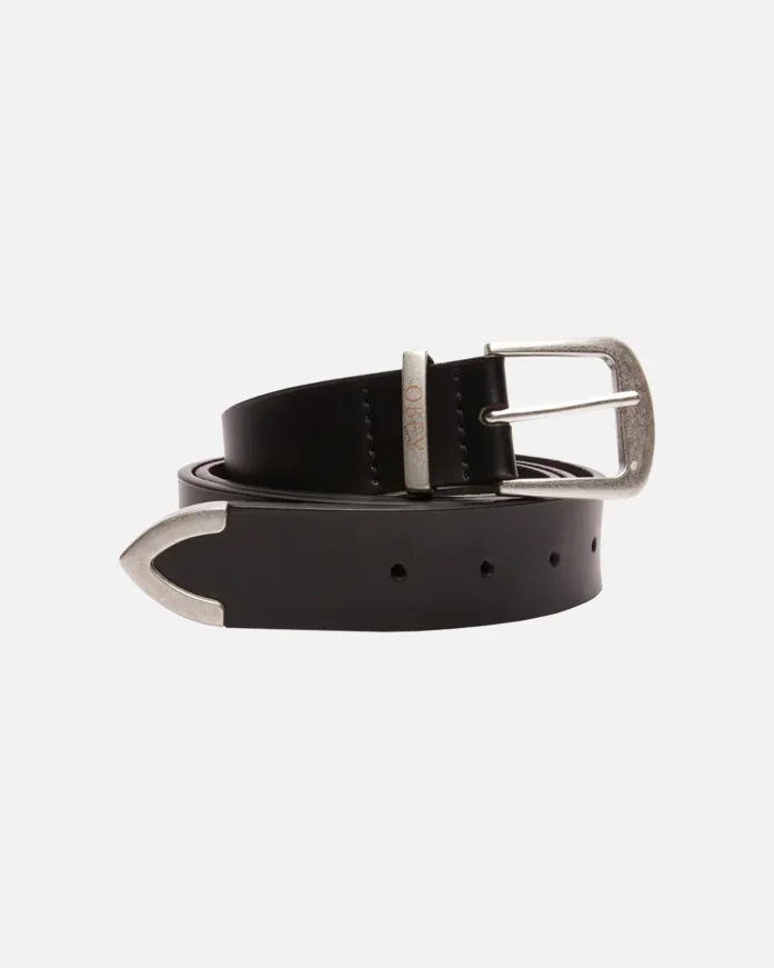 Ремень OBEY Leather Belt Black