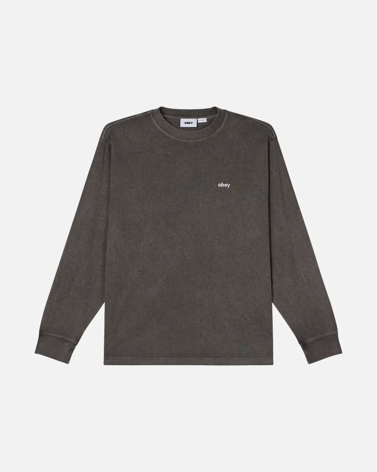 Лонгслив OBEY Lowercase Pigment Gray