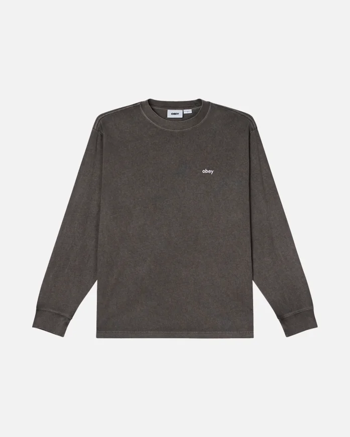 Лонгслив OBEY Lowercase Pigment Gray