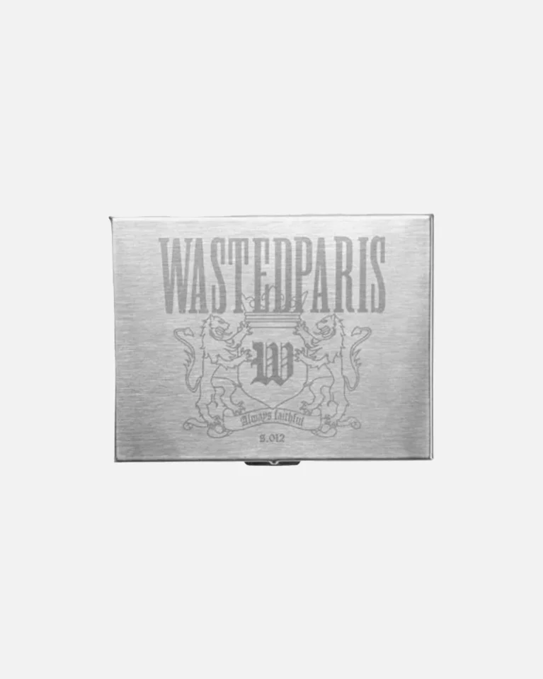 Портсигар WASTED PARIS Crest Metal Cigarette Case Silver