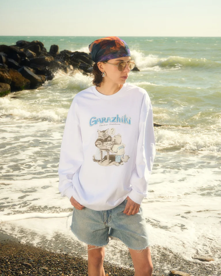 Лонгслив CALLED A GARMENT Garazhiki White