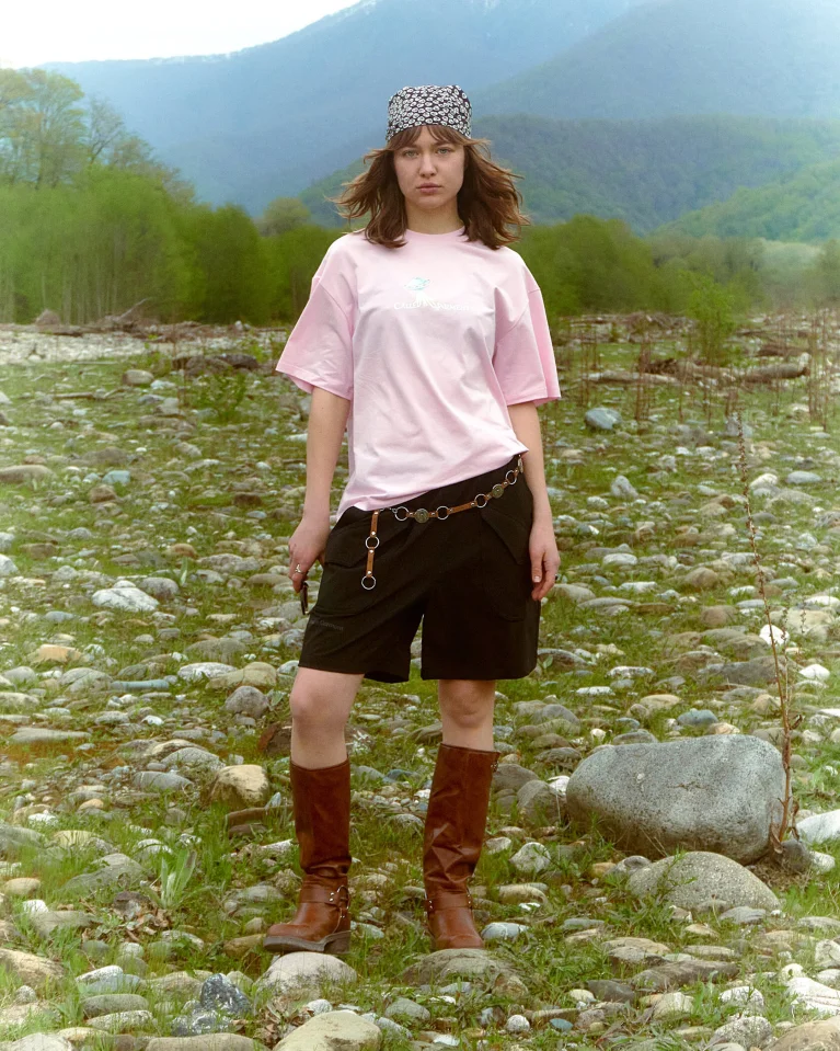 Футболка CALLED A GARMENT Flying Saucer Pink