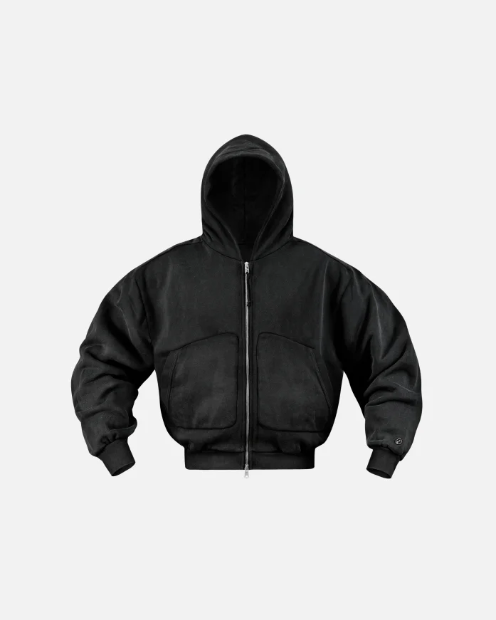 Зиппер Gleb Kostin .Solutions Relaxed Zip-up Hoodie Black