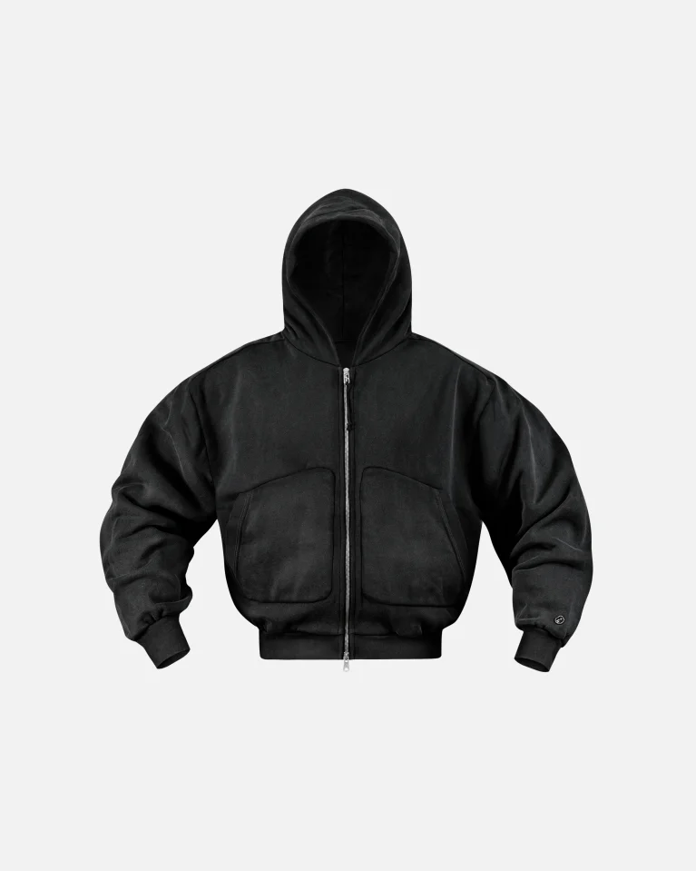 Зиппер Gleb Kostin .Solutions Relaxed Zip-up Hoodie Black