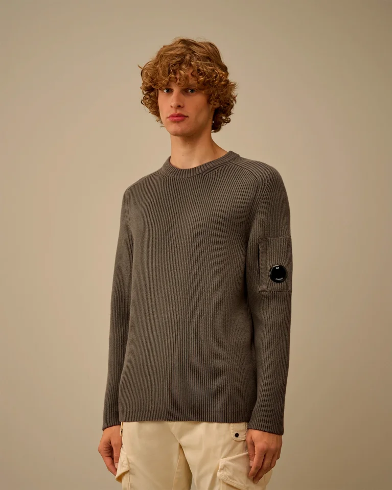 Свитер C.P. Company Full Rib Crewneck Lens Khaki