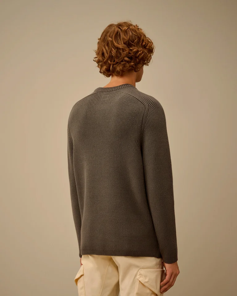 Свитер C.P. Company Full Rib Crewneck Lens Khaki