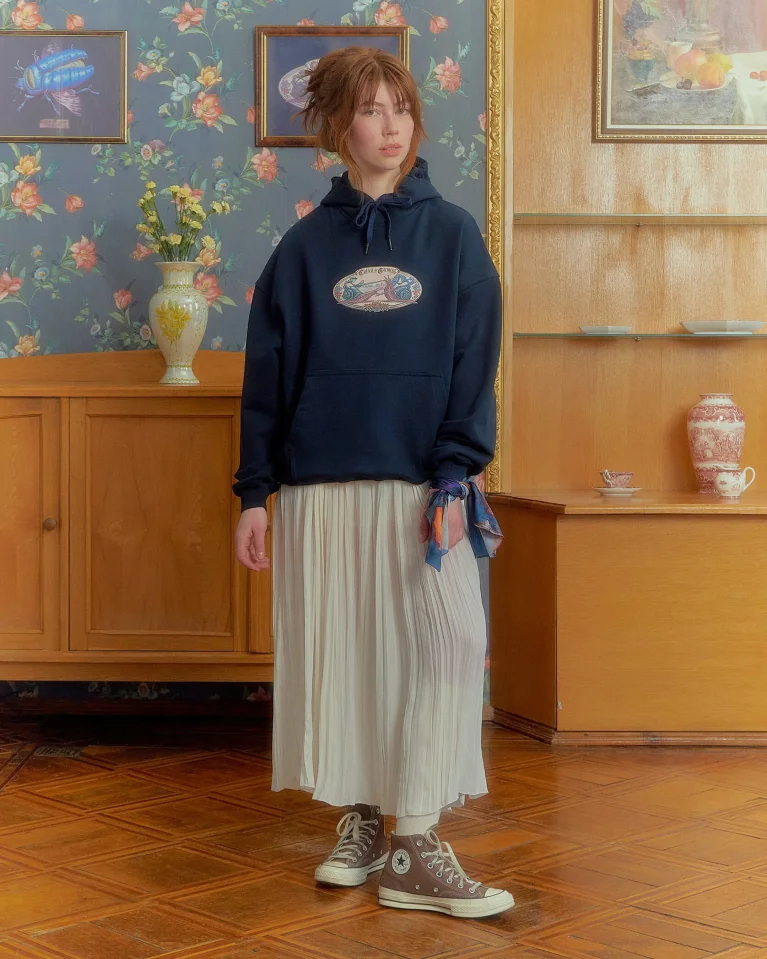 Худи CALLED A GARMENT Snail Clash Blue