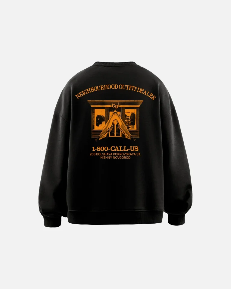 Свитшот CALLED A GARMENT Headquarters Black