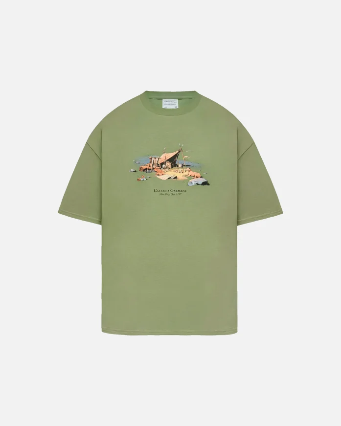 Футболка CALLED A GARMENT Occult Hike Green